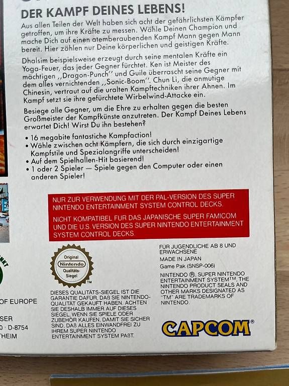 Capcom Giochi: Street Fighter 2 SNES PAL – Usato da Winterthur venduto da gegenmittel 2