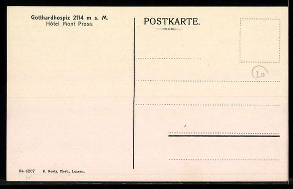 Cartes postales: Gotthardhospiz, Panorama mit Hotel Mont  – D'occasion à Berlin par bartko-reher 1