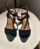 &OtherStories Black Suede Heel Sandals - Size 40