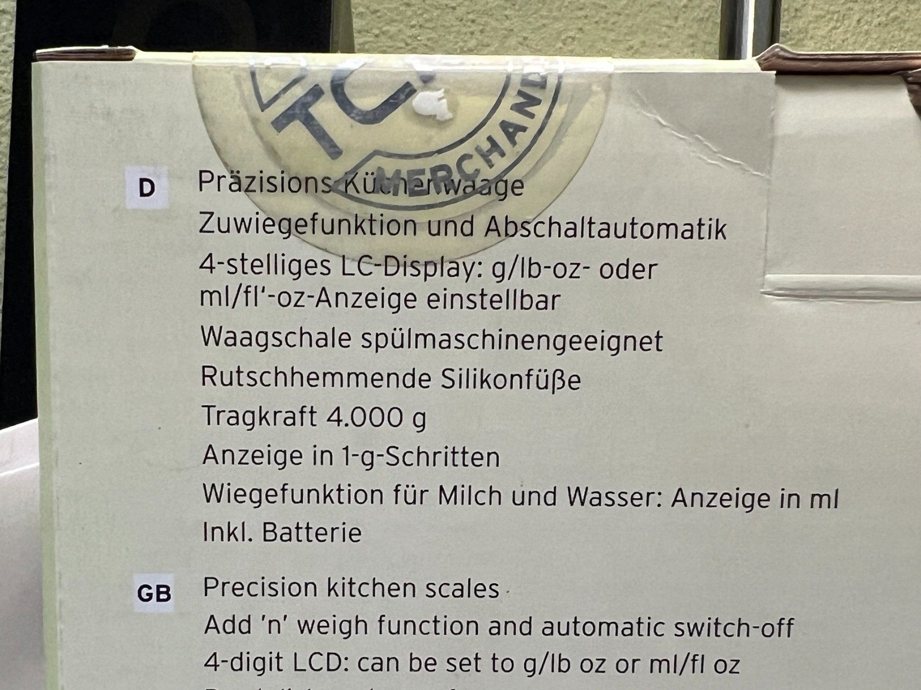 Bilance da cucina: Küchenwaage Gelb - TCM – Nuovo (secondo la descrizione) da Unterengstringen venduto da hausraus 2