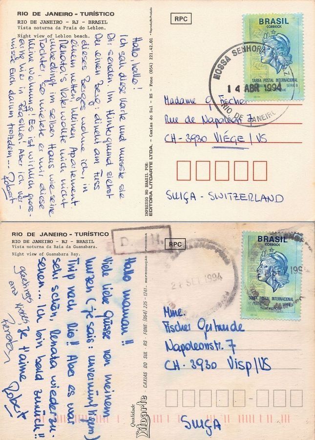 Cartoline postali: 10 Ansichtskarten Brasilien, alle gelaufen – Usato da Frauenfeld venduto da POML 7
