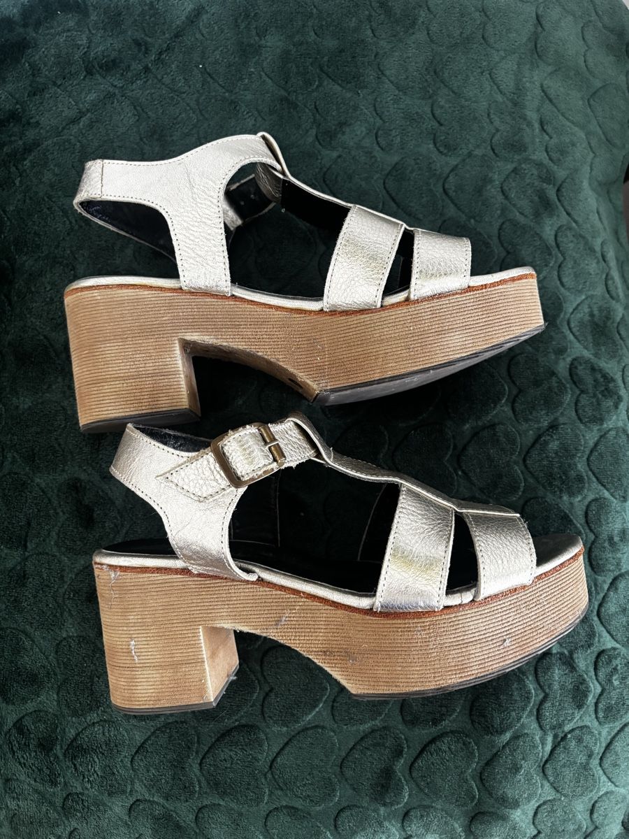 Scarpe da donna: Mandarine Platform leather Sandals Silver 39 – Nuovo (secondo la descrizione) da Zürich venduto da cla_v6hx 3