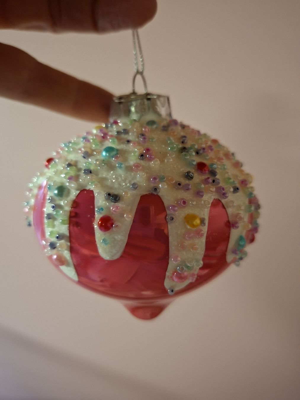 Tutte le decorazioni: neu: 3 Weihnachtskugeln Glas mit Perlen bunt  – Nuovo (secondo la descrizione) da Nassen venduto da verrueckt 1
