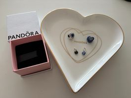 Pandora Charms - Herz Blau / Schwarz