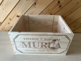 Leere Weinkiste aus Holz "Murua" - Rioja