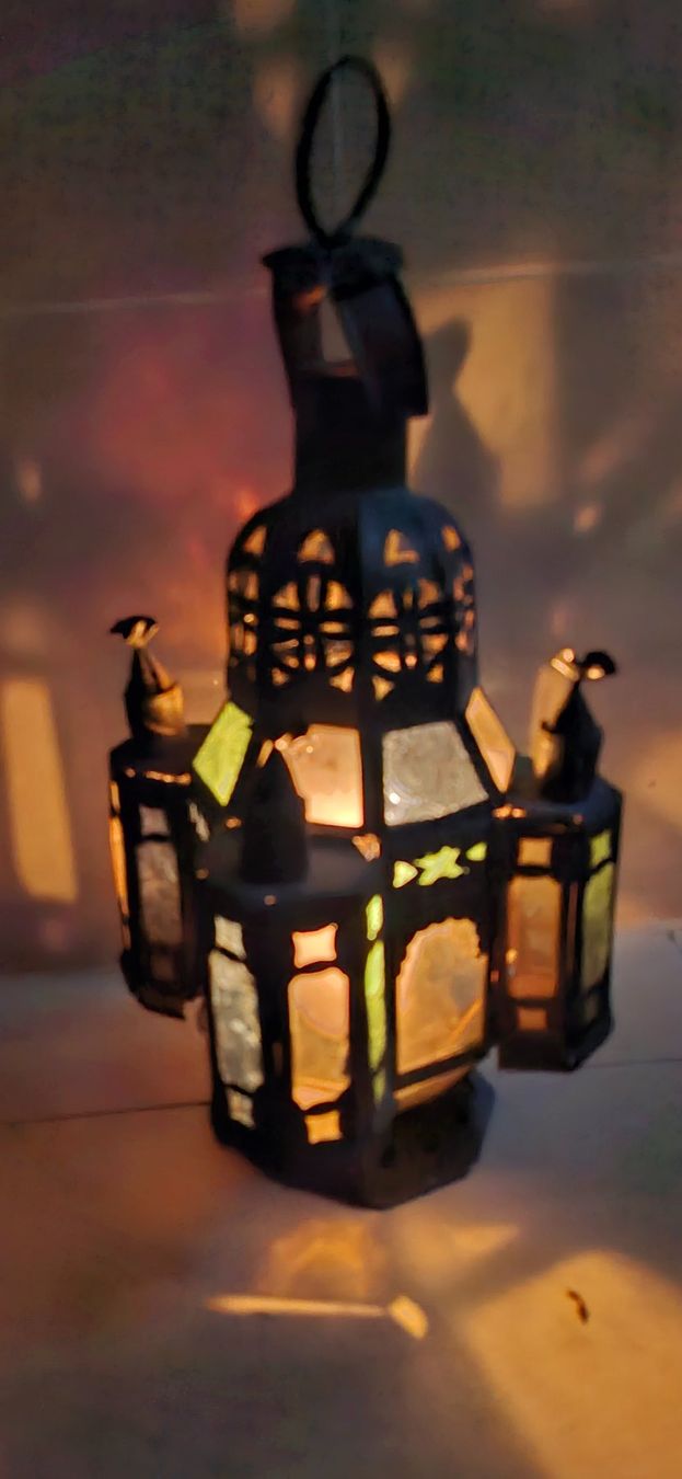 Lampade: Antike Laterne / Windlicht, Metall und Glas – Nuovo (secondo la descrizione) da Füllinsdorf venduto da vmn 4