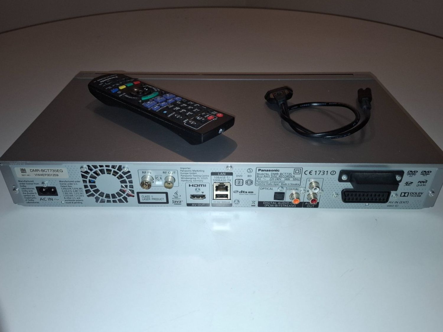 Panasonic Audio- & Mediensysteme: Panasonic DMR-BCT735 Blu-ray Player / Recorder – Gebraucht aus St. Gallen von WWL 6