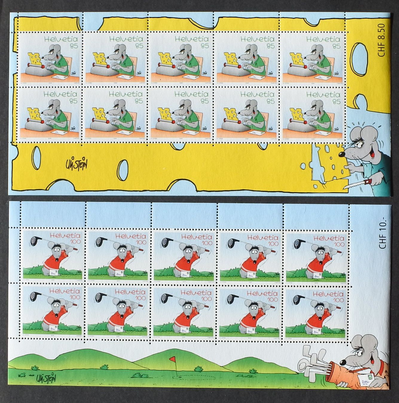 Tutti i francobolli: 2005 Kleinbogen Satz Comics Uli Stein ** – Nuovo (secondo la descrizione) da Lugano venduto da fc2017