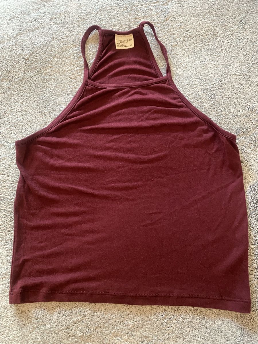 Tops: Crop Top bordeaux essentials  M – Gebraucht aus Schönenberg ZH von Pfupfli1