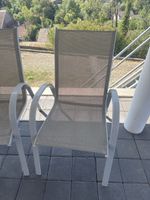 Chaises de jardin empilables grises 4 pcs bon état