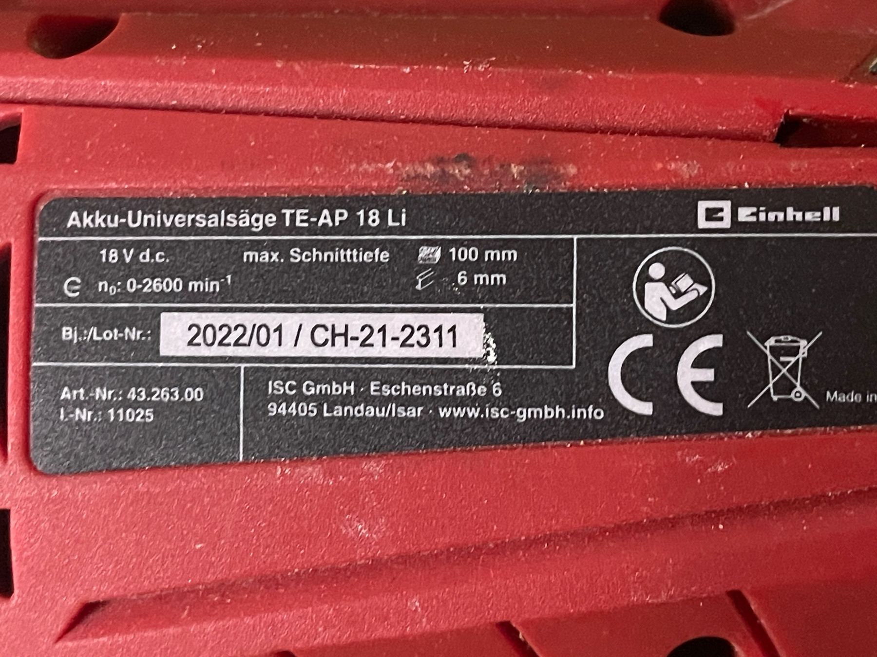 Einhell Seghe: EINHELL Akku-Universalsäge TE-AP 18 Li – Usato da Oberiberg venduto da Smandli 3