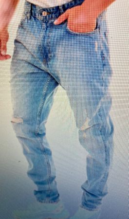 Coole Used-Look Jeans für Herren, Grösse W 31Neu