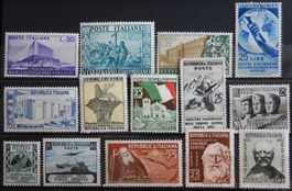 Italien ex. Kat. 829-876 ** 1951/52 Kat. 138 Euro (Rückseite
