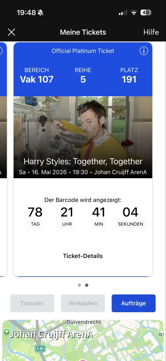 Biglietti: HARRY STYLES OPENING NIGHT – Nuovo e nell'imballaggio originale da Ilanz venduto da flu_mp89 1