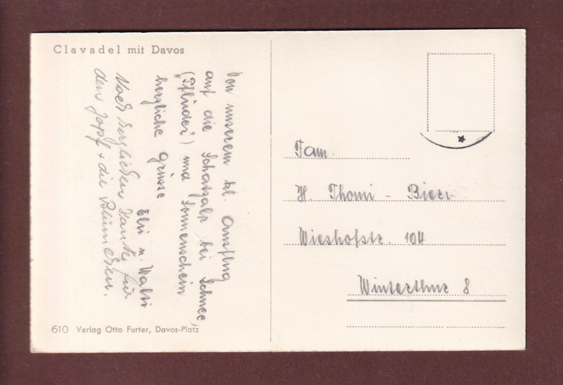 Cartoline postali: CLAVADEL mit Davos – Usato da Pully venduto da nicecards 1