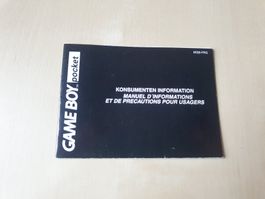 Game Boy pocket Konsumenten Information MGB-FRG