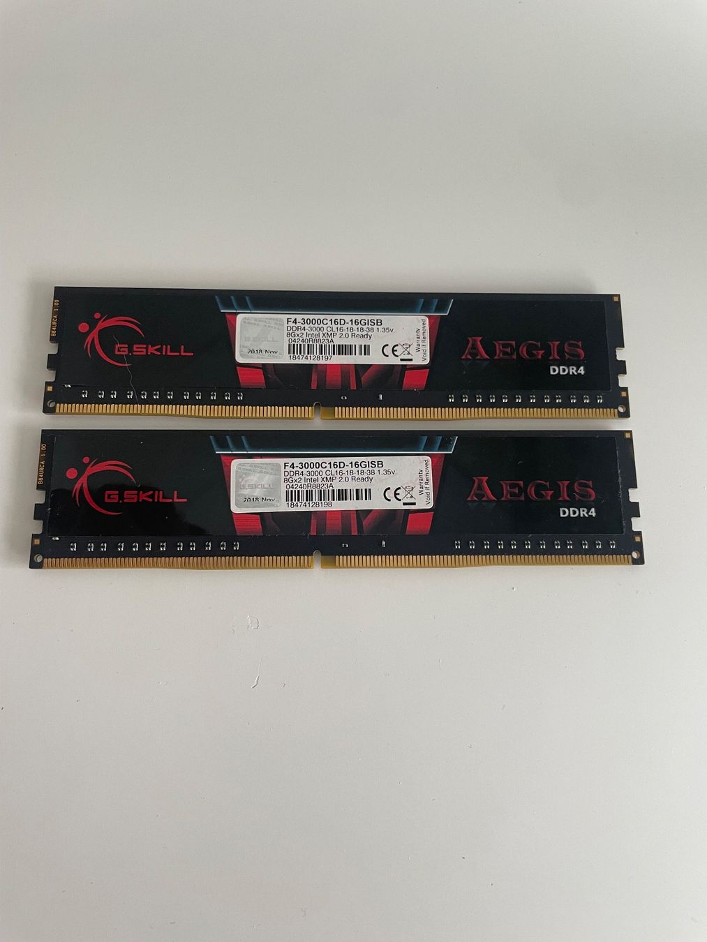 G.Skill Mémoires / RAM: G.Skill Aegis RAM 2:8 Gb DDR4 – D'occasion à Dällikon par buyandbehappy