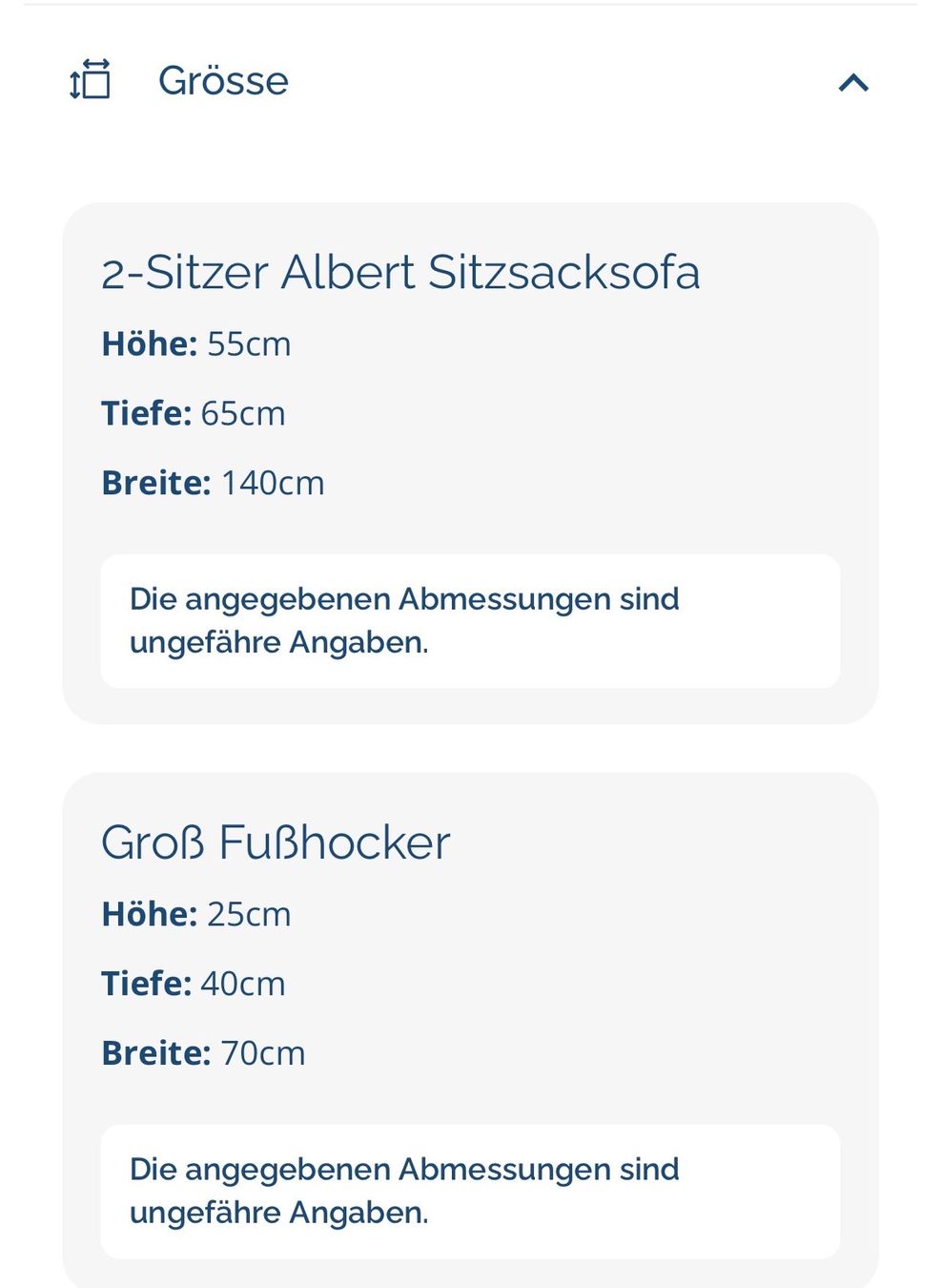 Divani: 2-Sitzer Albert Sitzsacksofa inkl. Sitzhocker – Usato da Bern venduto da truejule 2