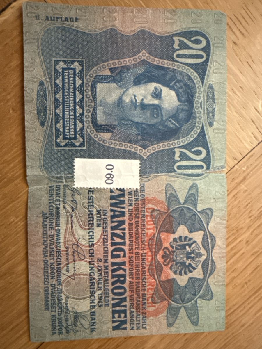 Banconote: Alte 20er Krone Banknote aus Ungarn – Usato da St. Gallen venduto da Pepita03