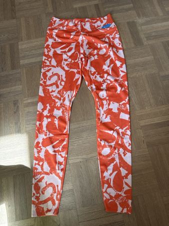 Legging de sport Nike Dri-FIT orange/blanc - Taille M