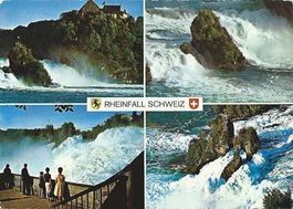 Rheinfall Neuhausen mit u.A. Schloss Laufen, AK