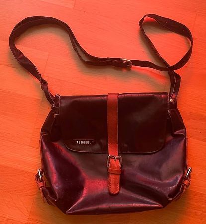 Umhänge-Tasche, gebraucht, 29 x 35, Schwarz 