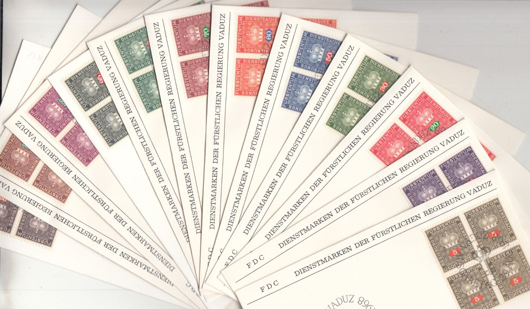 Tutti i francobolli: LBK 45 - 56 im 4er-Block FDC – Usato da Bürglen TG venduto da StampGraf