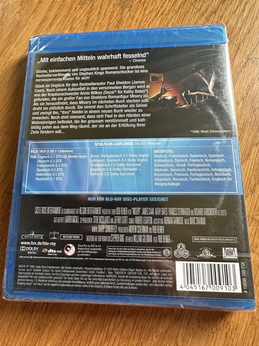Tutti i DVDs: Misery Bluray neu – Nuovo e nell'imballaggio originale da Benken ZH venduto da Audi-erich 1