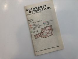 Autokarte Österreich Sommer 1938 - sehr guter Zustand