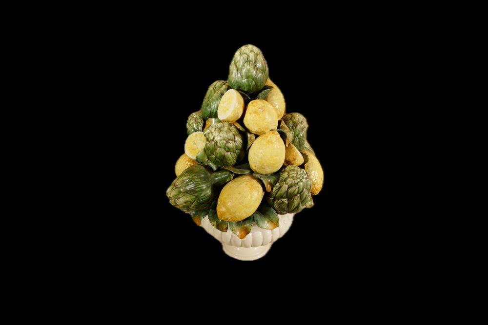 Italienisches Keramik Trompt l&amp;#39;oeil Zitronen &amp; Artischocken | Kaufen ...