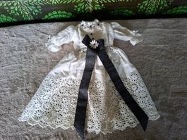 Antikes, wunderschönes Puppenkleidchen aus Baumwolle