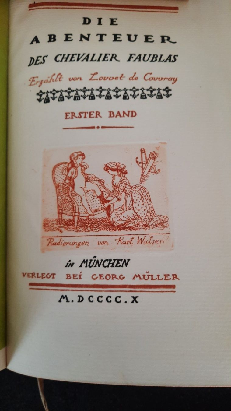 Libri: DIE ABENTEUER  DES CHEVALIER FAUBLAS, 4 Bände numer. Exempla – Usato da zürich venduto da gabab 2
