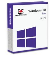 Microsoft Windows 10 Professional 32-Bit / 64-Bit - 5 PC's