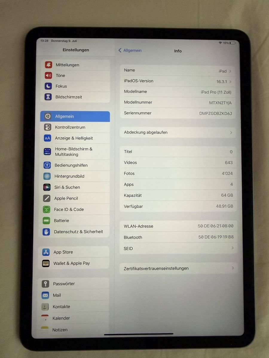 Apple Tablet PC: Apple iPad Pro 11 (1. Generation) – Nuovo (secondo la descrizione) da Schlieren venduto da tub_9jm7 2