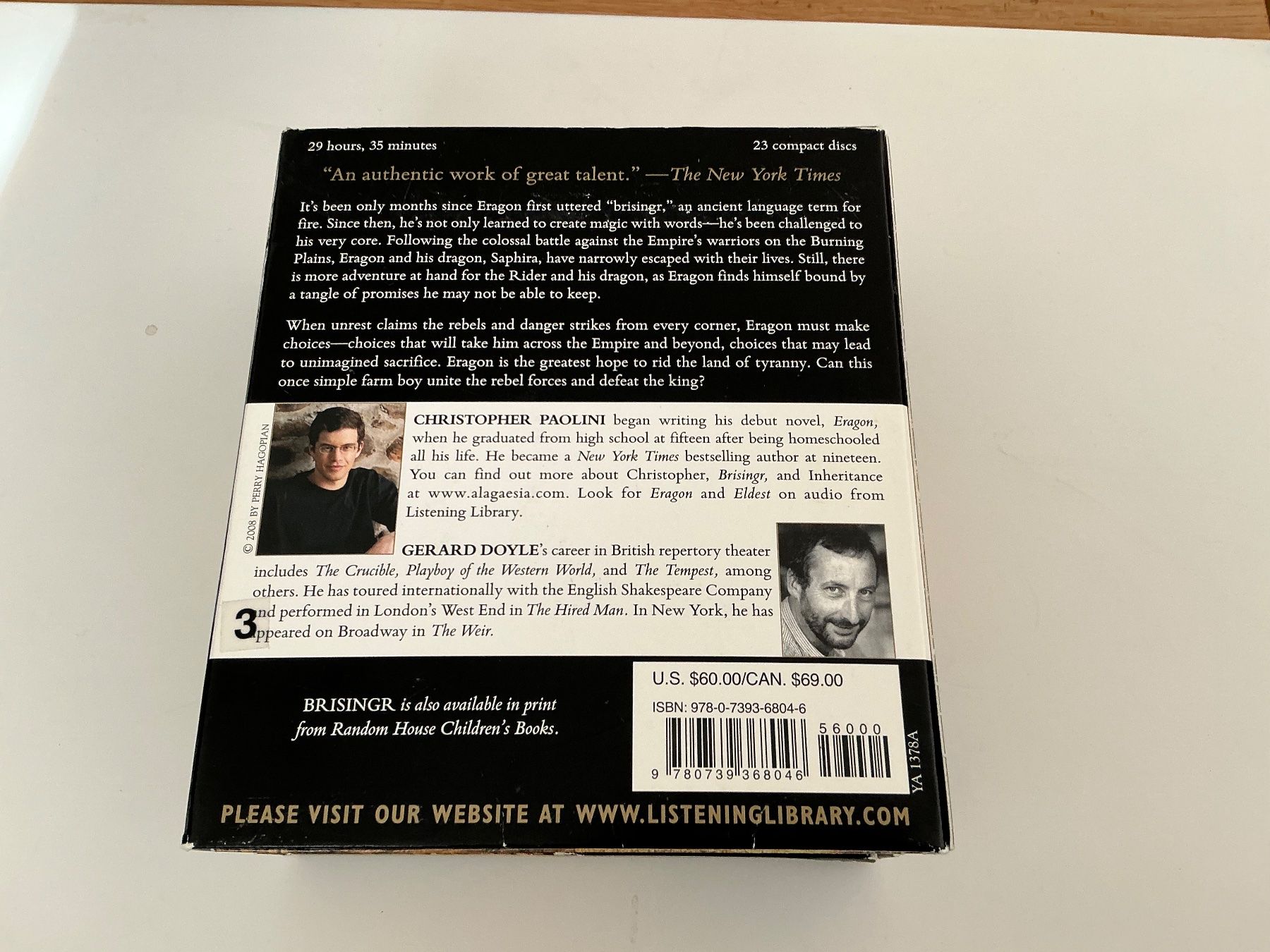 Audiolibri: Christopher Paolini / BRISINGER Hörbuch / 23 CDs / Englisch – Usato da Dübendorf venduto da Troll_88 1