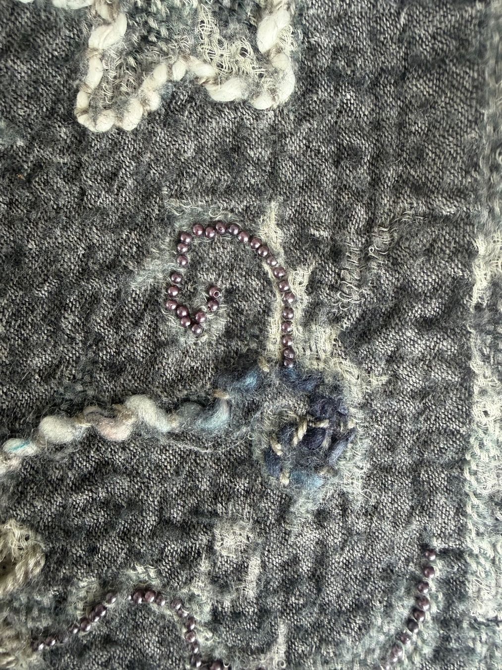 Foulard & Sciarpe: Warmer Winter Schal, Grau mit Blumenmuster – Nuovo (secondo la descrizione) da Glattpark(Opfikon) venduto da infinite_bags101 4