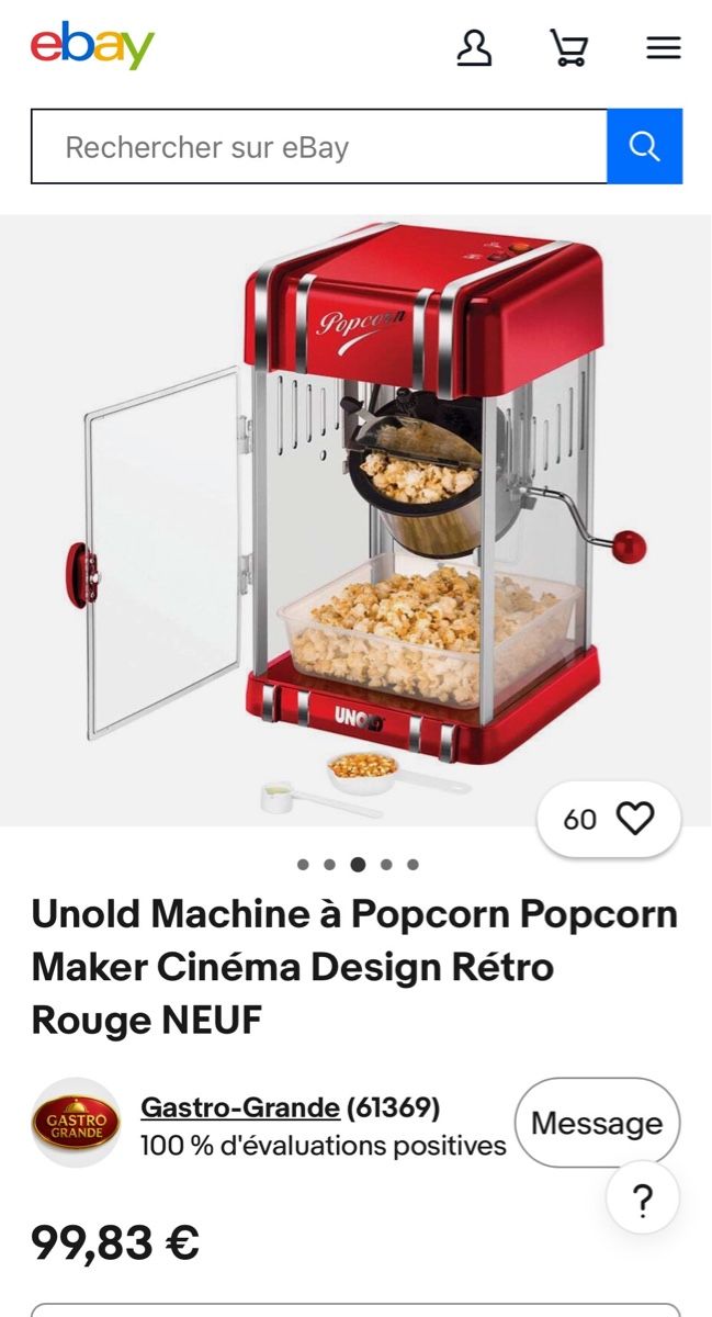 Appareils de cuisine: Popcorn Maschine – Neuf avec emballage d'origine à Zürich par JessicaGalvaoGoetze 3