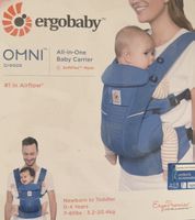 Ergobaby Omni Breeze Babytrage SoftFlex Mesh blau 0-4 Jahre