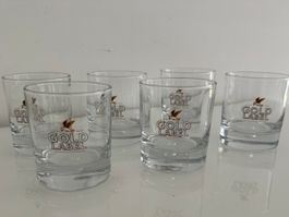 6er Set Gold Label Whisky Glas neu umbenutzt 80/90 Jahre