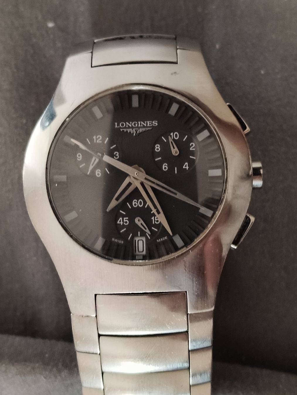 Longines Uhren: Longines Chronograph, quarz, läuft – Gebraucht aus Glattbrugg von tarnkappenbomber