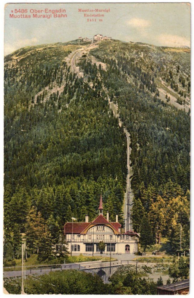 Cartoline postali: St. Moritz - Standseilbahn Muottas Muragl – Usato da Binningen venduto da Mountainrider