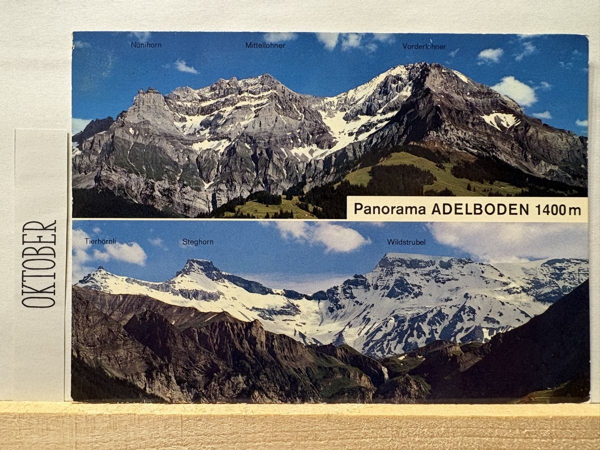 Cartoline postali: AK von Adelboden Bergpanorama – Usato da Rümlang venduto da Brieftaube1