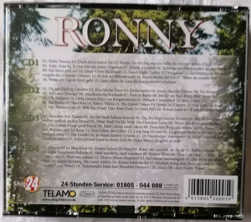 Ronny - Das Beste - Hohe Tannen - 4-CD Box | Kaufen Auf Ricardo