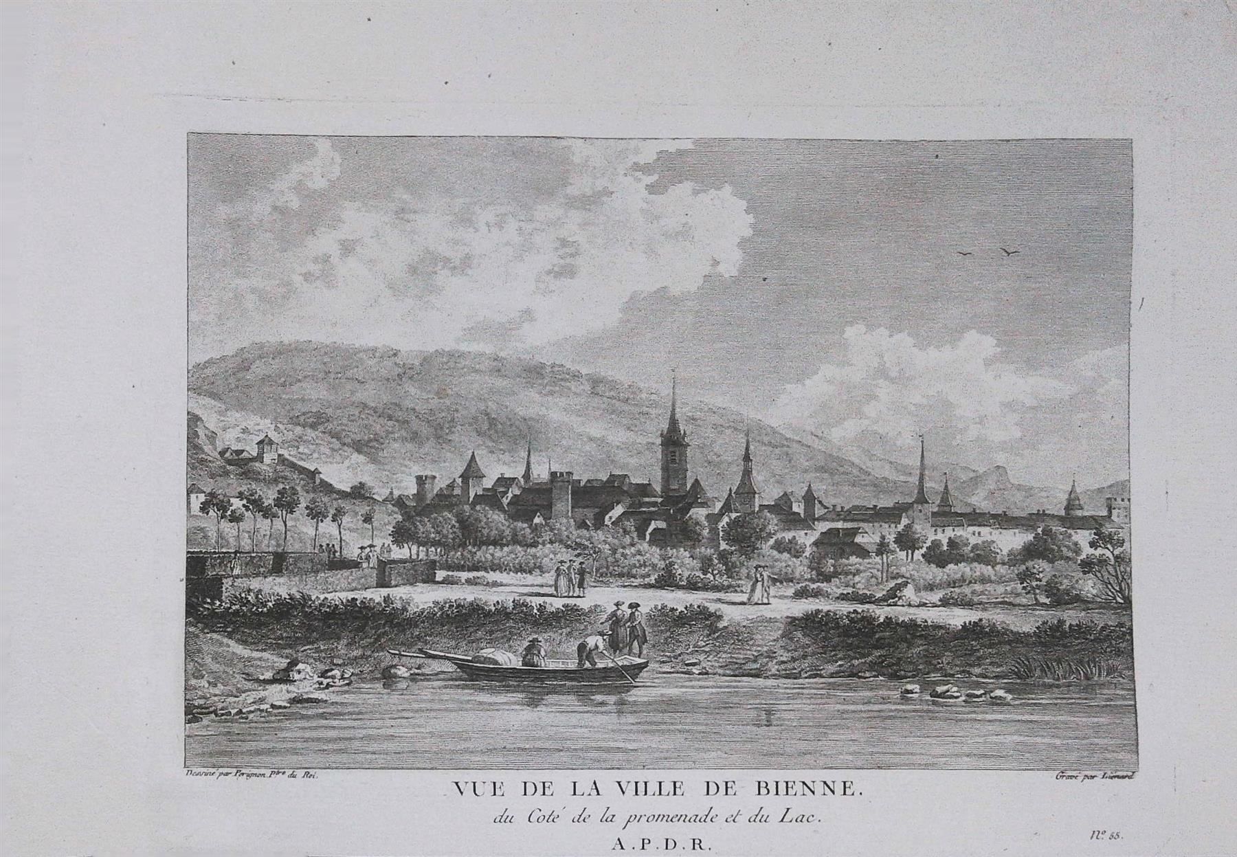 Incisioni: Biel  Bienne Originalkupferstich 1780 – Usato da Rafz venduto da Helvet32