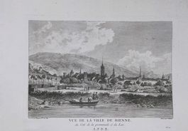 Biel  Bienne Originalkupferstich 1780