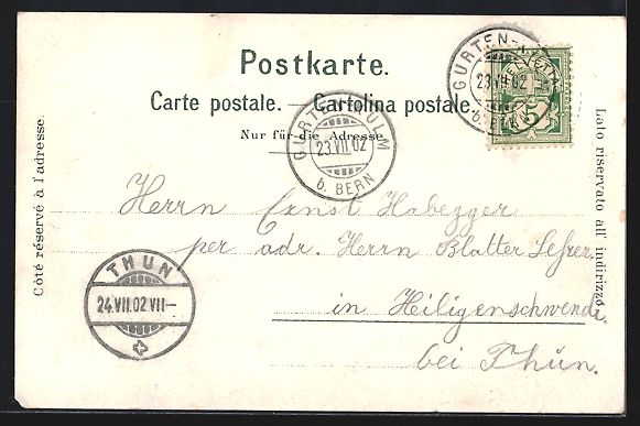 Cartes postales: Litho Bern, Gurten Kulm, Etablissement u – D'occasion à Berlin par bartko-reher 1