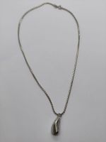 Vintage Halskette mit Muschel Anhänger, Silber 925, Sommer