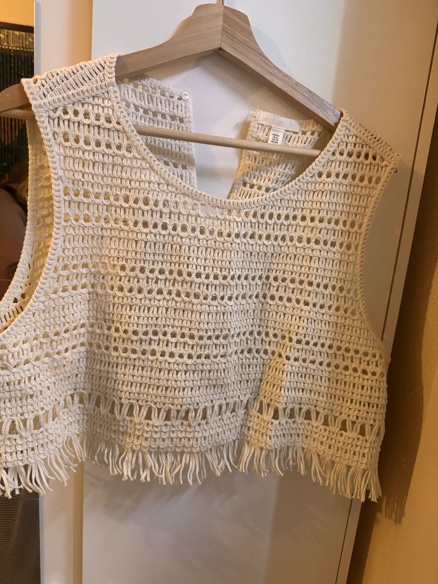 H&M Top: Top en crochet écru  – Usato da Vevey venduto da ebuache