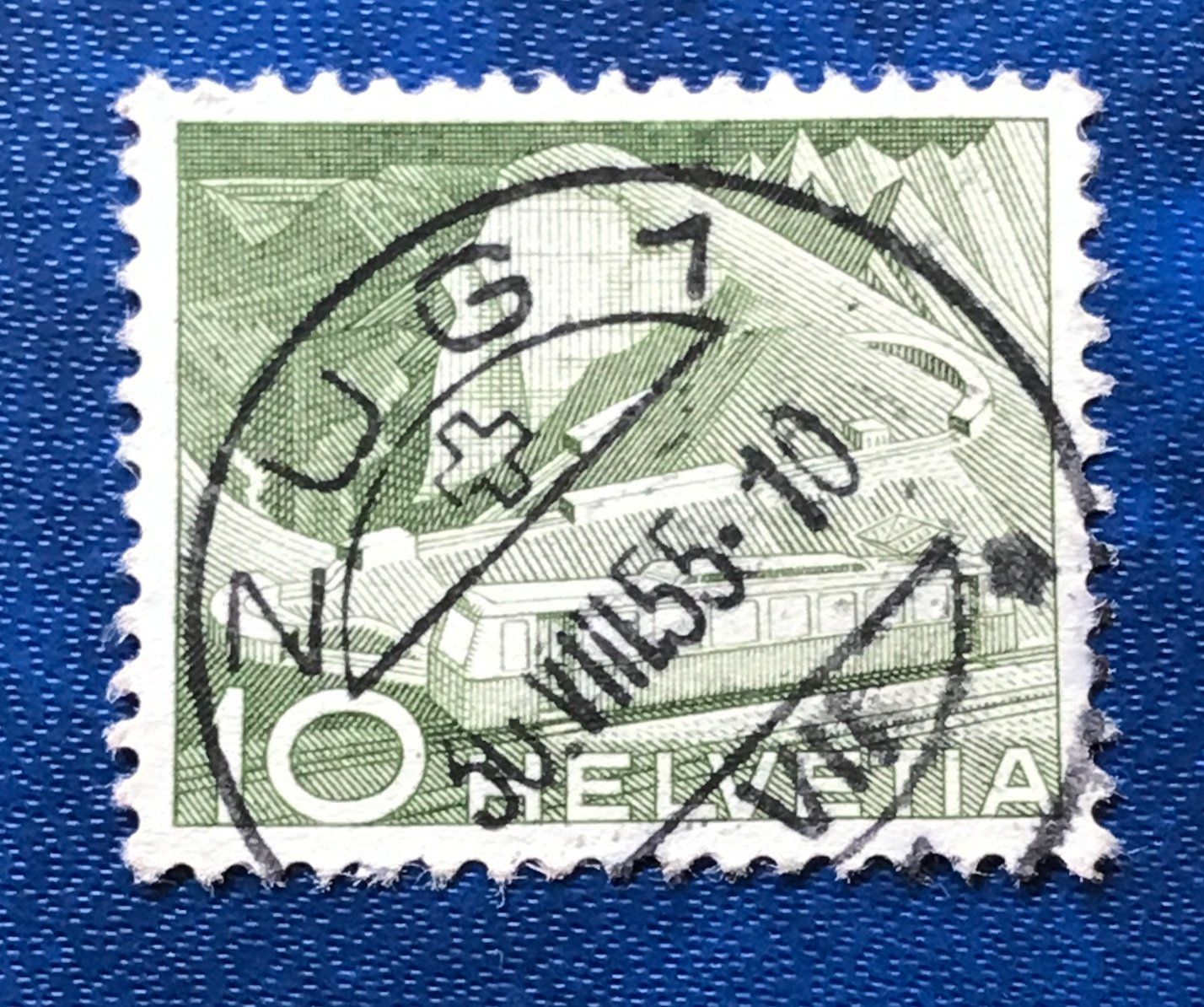 Tutti i francobolli: Nr.299 Technik und Landschaft GESTEMPELT Zug   – Usato da Aarau venduto da Billa007
