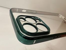 Case iPhone 14Pro Max (transparent/grünem Rand)